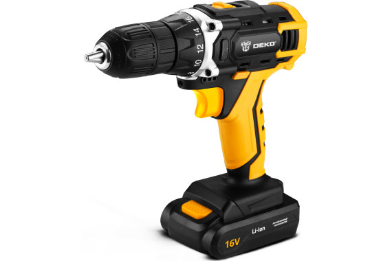 Дрель-шуруповерт аккумуляторная DEKO DKCD 16FU-Li 