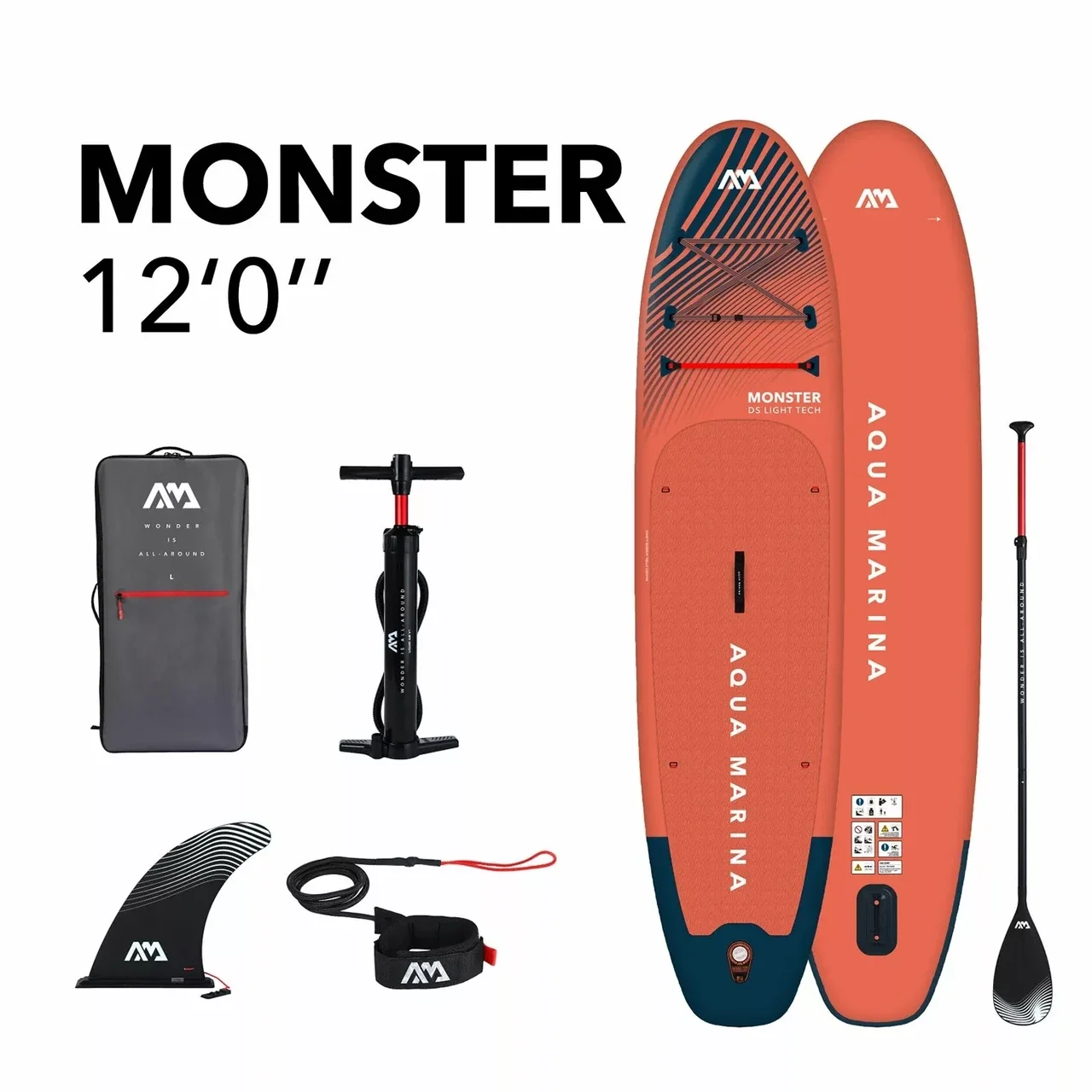 Сапборд AQUA MARINA Monster 12'0" X 33" Inflatable