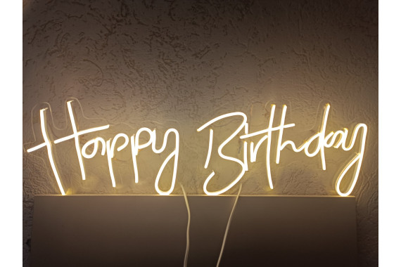 неоновая надпись  Happy Birthday