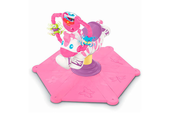 Музыкальный прыгунок Fisher-price "Розовая зебра"