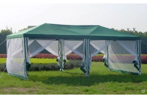 Шатер беседка 6×3 с противомоскитными стенками