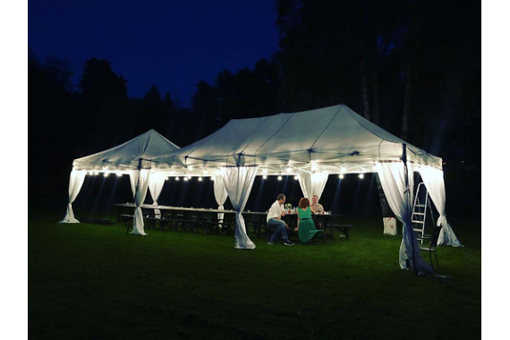 Аренда ретро гирлянды для шатра (20м)