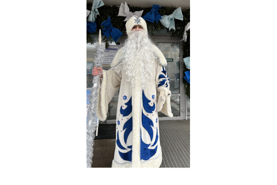 Карнавальный костюм Дед Мороз Королевский синий