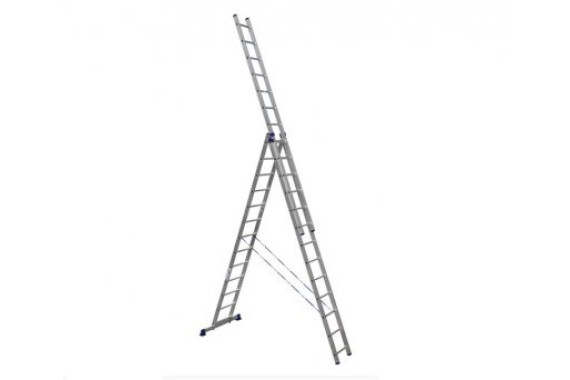 Лестница трехсекционная алюминиевая 3х12 Алюмет