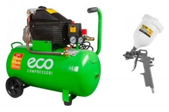Компрессор ECO AE-251-1 + краскопульт