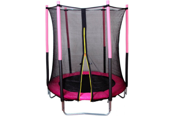 Детский батут диаметром 140 см с сеткой