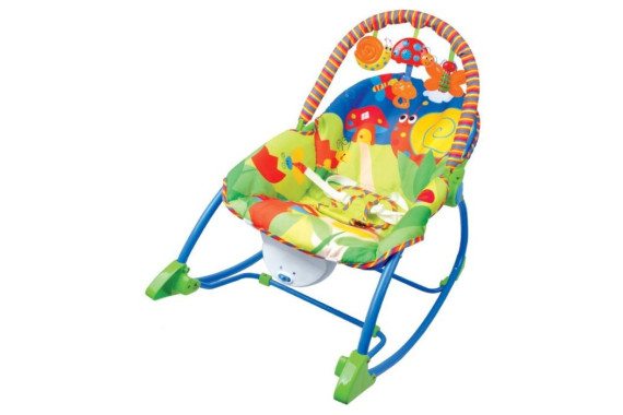 Детский музыкальный шезлонг-качалка Smart Baby