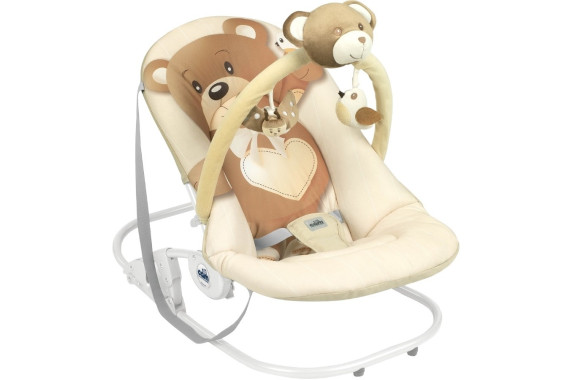 Детский шезлонг Белый мишка