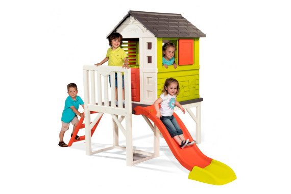 Детский игровой комплекс с горкой Желтый домик