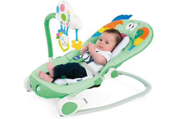 Детский интерактивный шезлонг-качалка Chicco