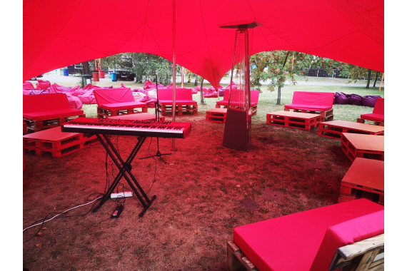 Шатер звезда 75 кв.м. красного цвета