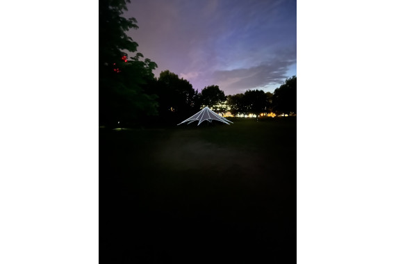 Шатер звезда 75 кв.м. серого цвета