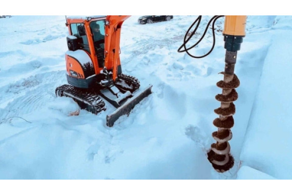 Аренда гидромолота,ямобура на базе мини-экскав 