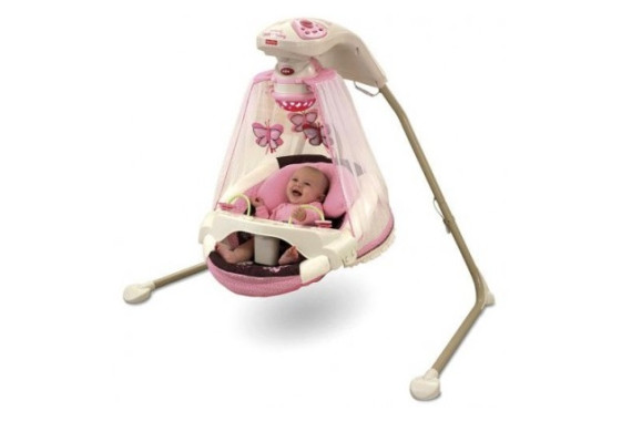 Колыбель-качели Fisher Price Papasan Cradle Swing, Mocha Butterfly «Мокко бабочка»